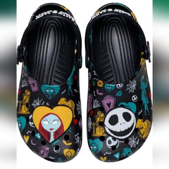 Crocs | The Nightmare Before Christmas | Jack & Sally Classic Clogs | Sz W11/M9 - Picture 7 of 13
